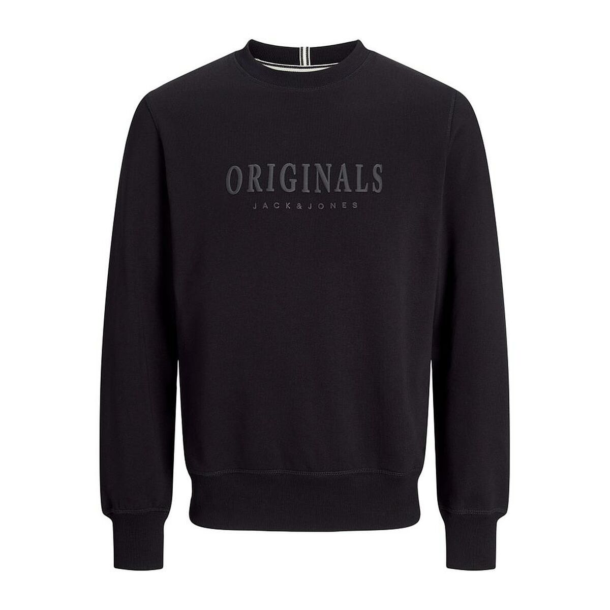 Sweat sans capuche homme Jack & Jones JORFREDERIKSBERG SWEAT 12265756 Noir