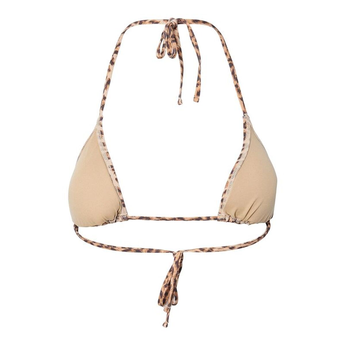 Bikini Pieces Pcbaomi Triangle Top Bc Leo Beige Leopard