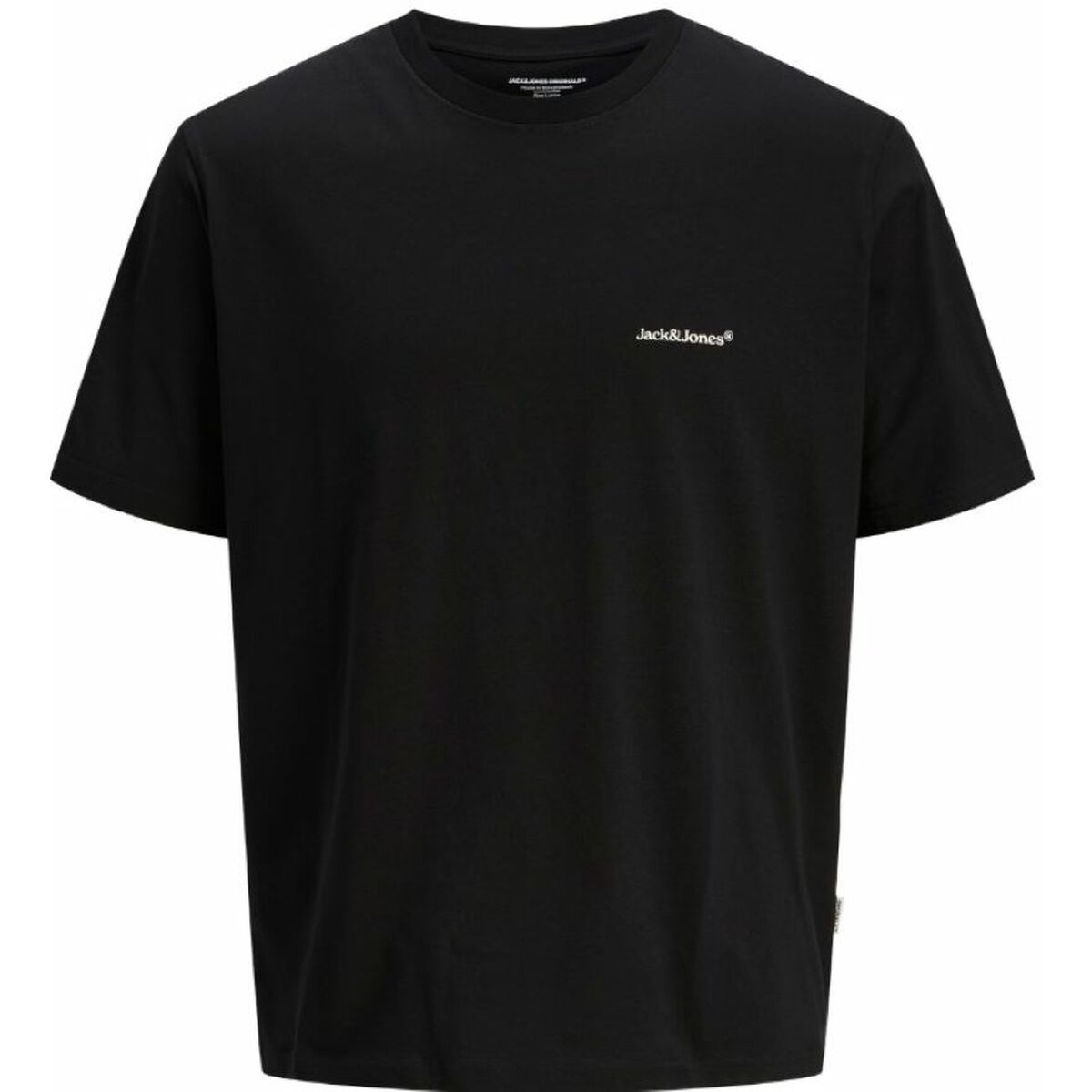 T-shirt à manches courtes homme Jack & Jones JORSPLIT BACK TEE 12272996 Noir