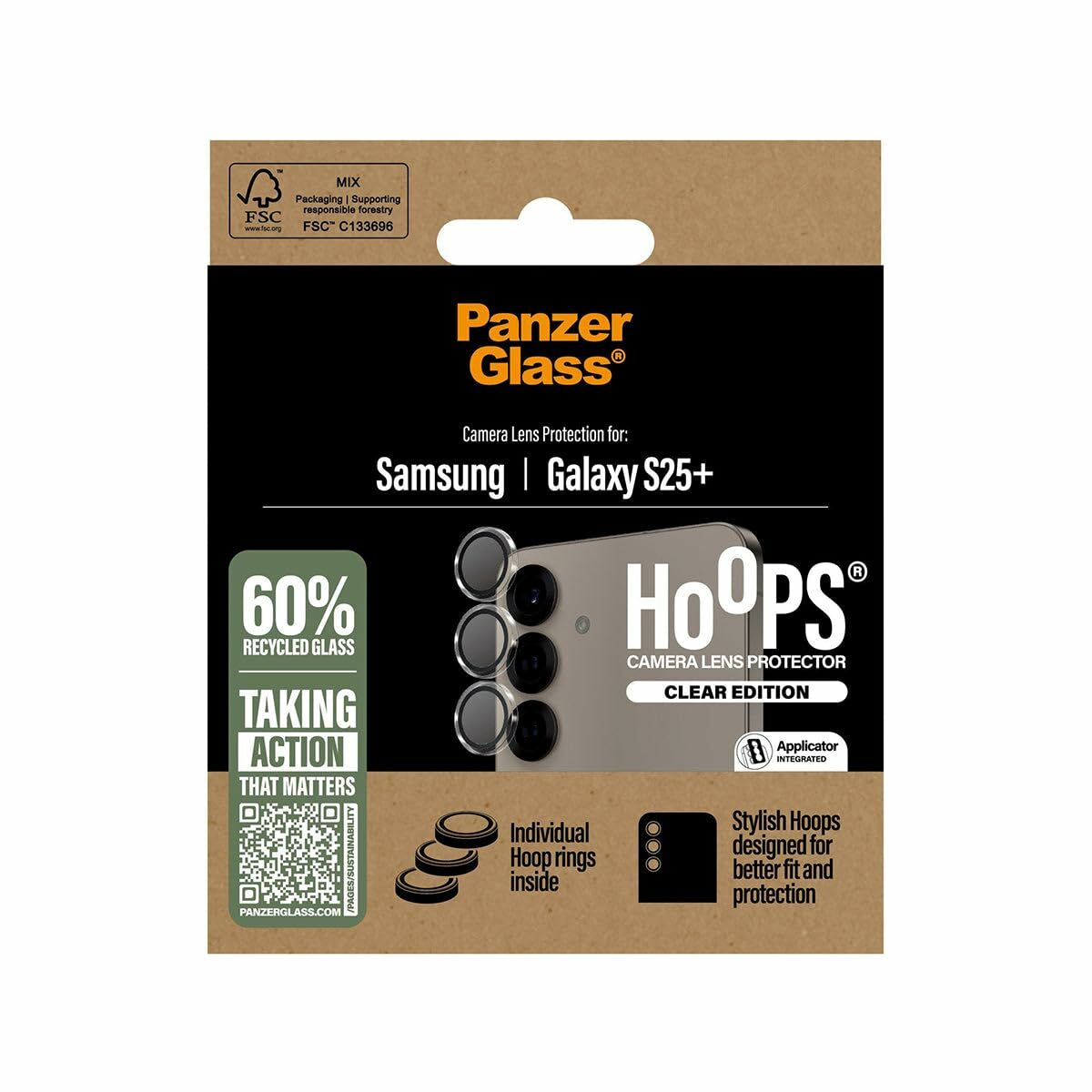 Afbeeldingen van Mobile cover PanzerGlass Hoops Lens Protector Galaxy S25 Plus Transparent