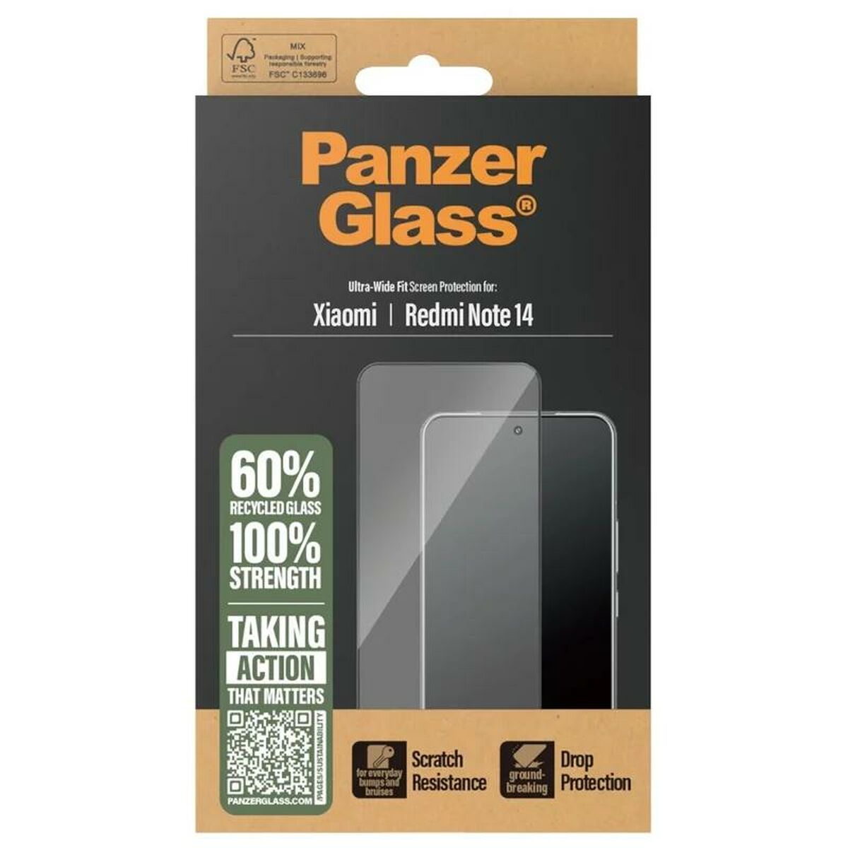 Picture of Mobile cover PanzerGlass Redmi Note 14 Transparent Xiaomi