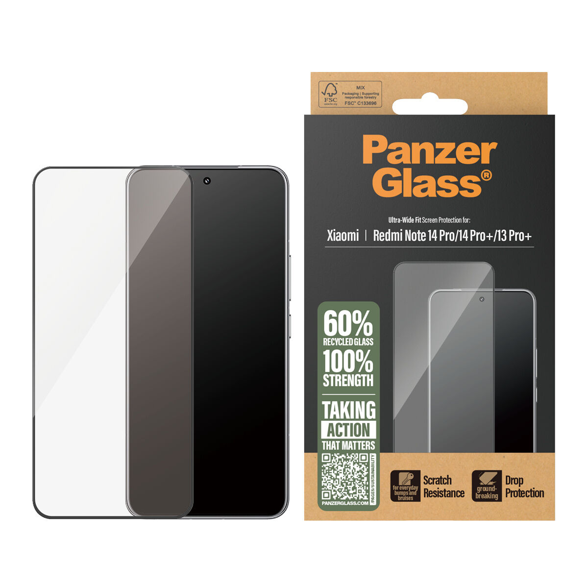 Picture of Mobile cover PanzerGlass Redmi Note 14Pro 14Pro+ 13Pro+ Transparent Xiaomi
