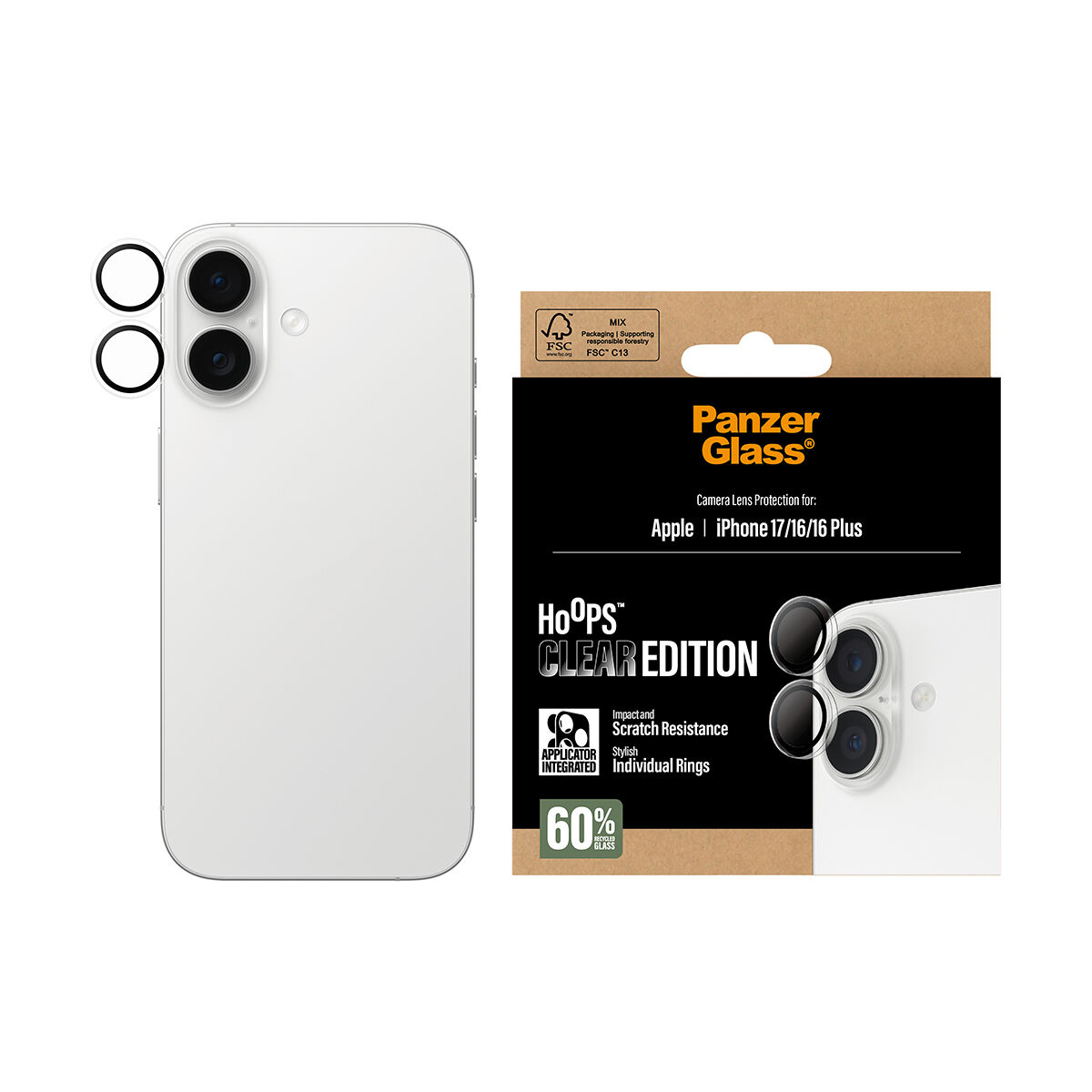 Afbeeldingen van Lens Protector PanzerGlass iPhone 17-16-16+ Transparent Apple