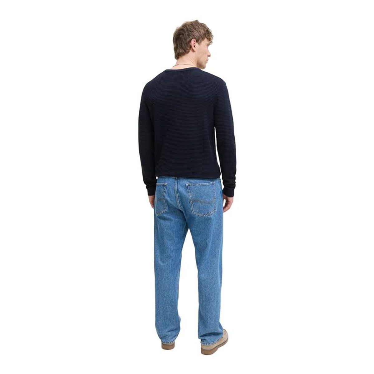 Herensweater zonder Capuchon Jack & Jones Jjotto Knit Crew Neck Sky Marineblauw