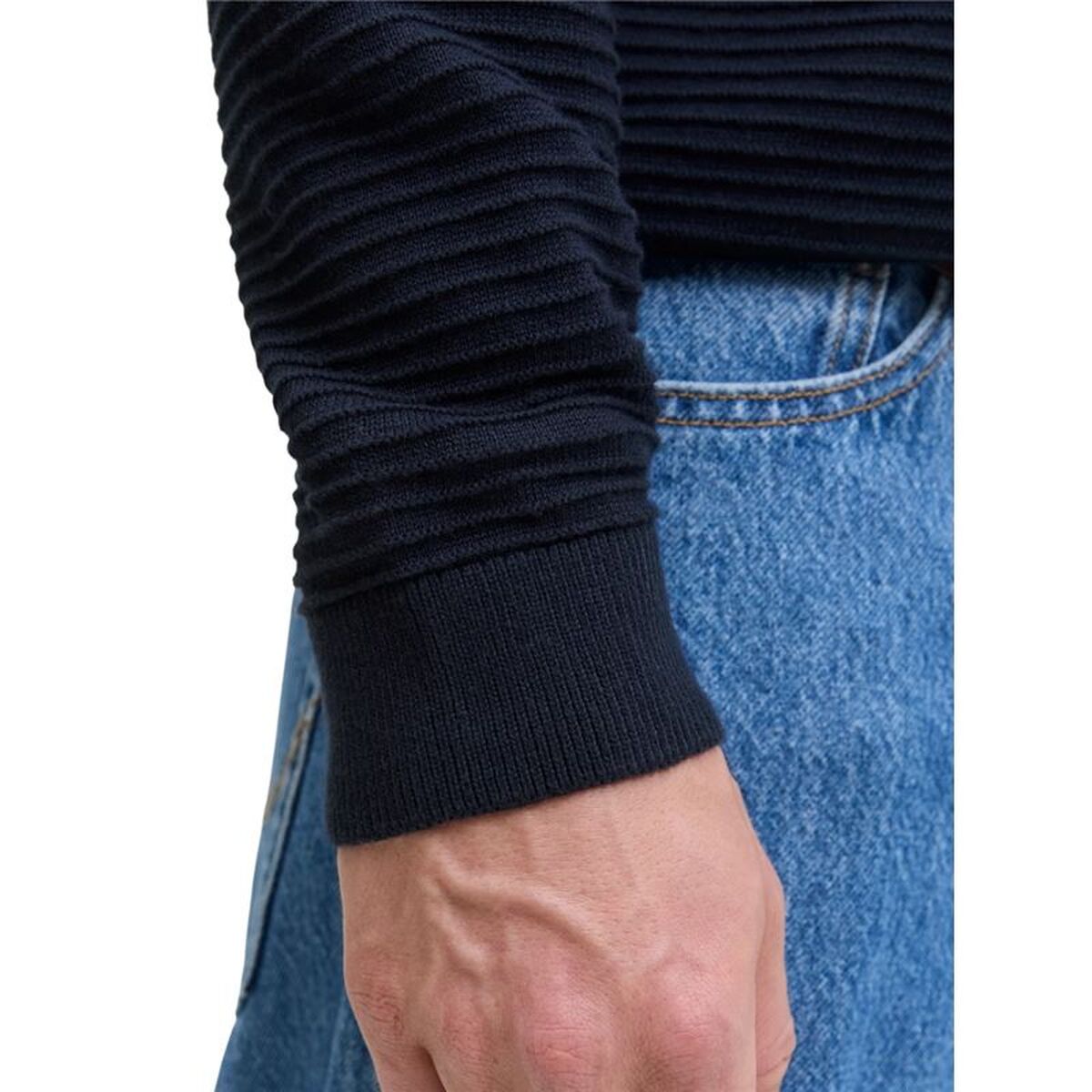 Herensweater zonder Capuchon Jack & Jones Jjotto Knit Crew Neck Sky Marineblauw