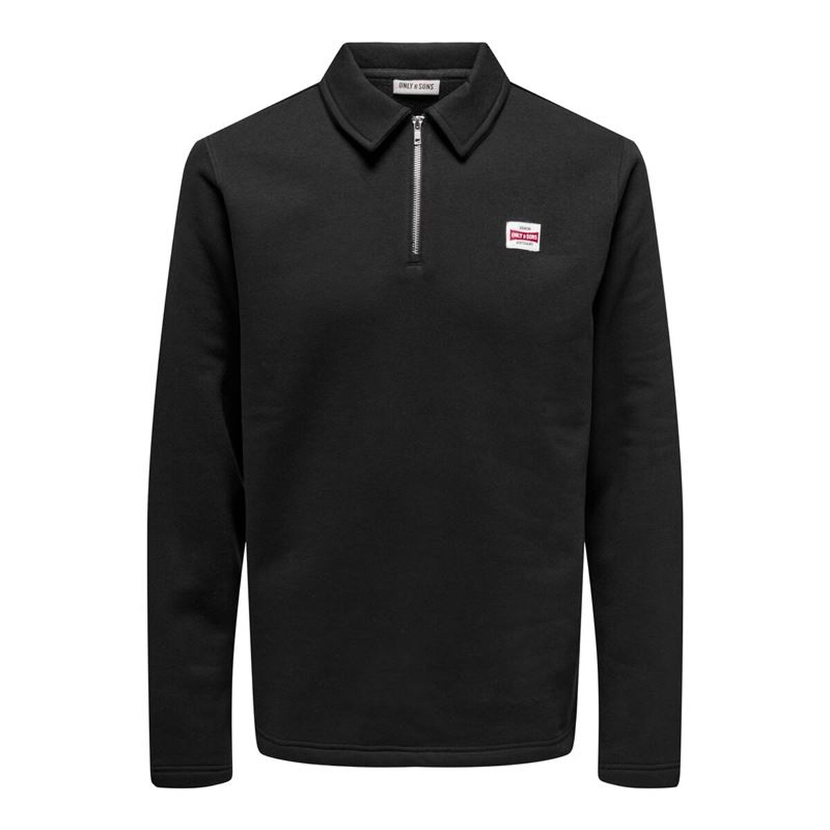 Herensweater zonder Capuchon Only & Sons Onsdawson Reg Halfzip Sweat Zwart