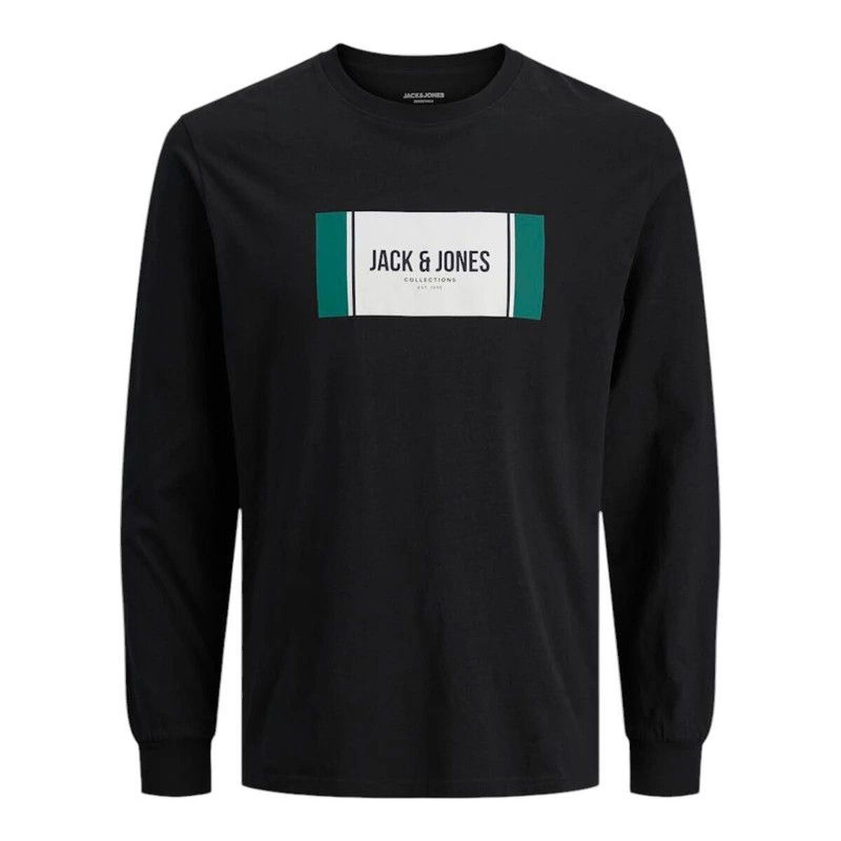 Heren-T-Shirt met Lange Mouwen Jack & Jones Jjhayato Ls Crew Zwart