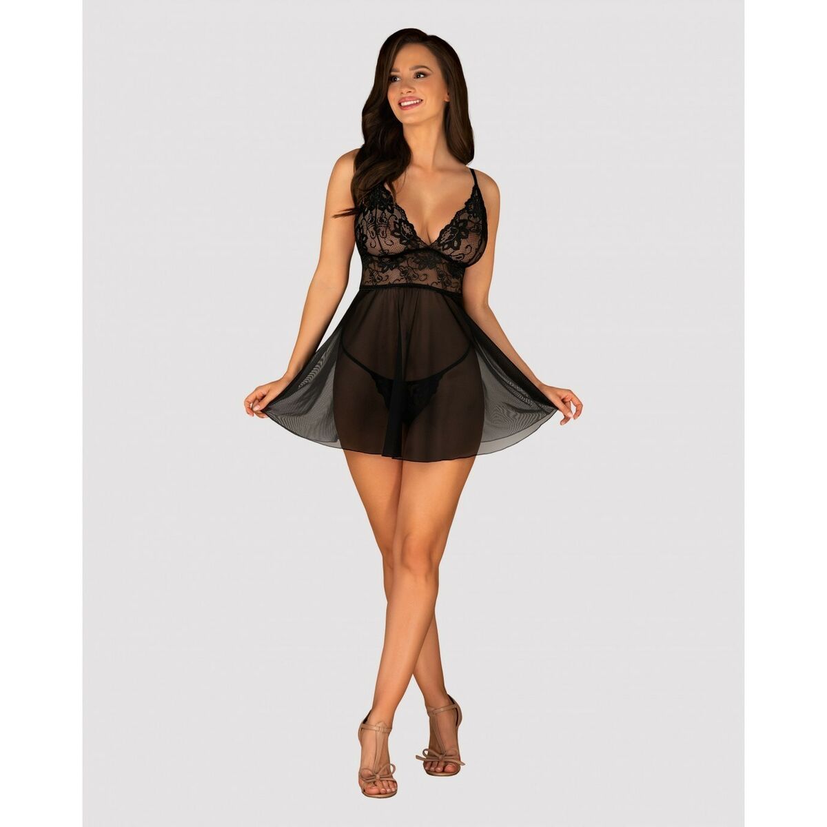 Underwear Set Obsessive Idillia babydoll Black