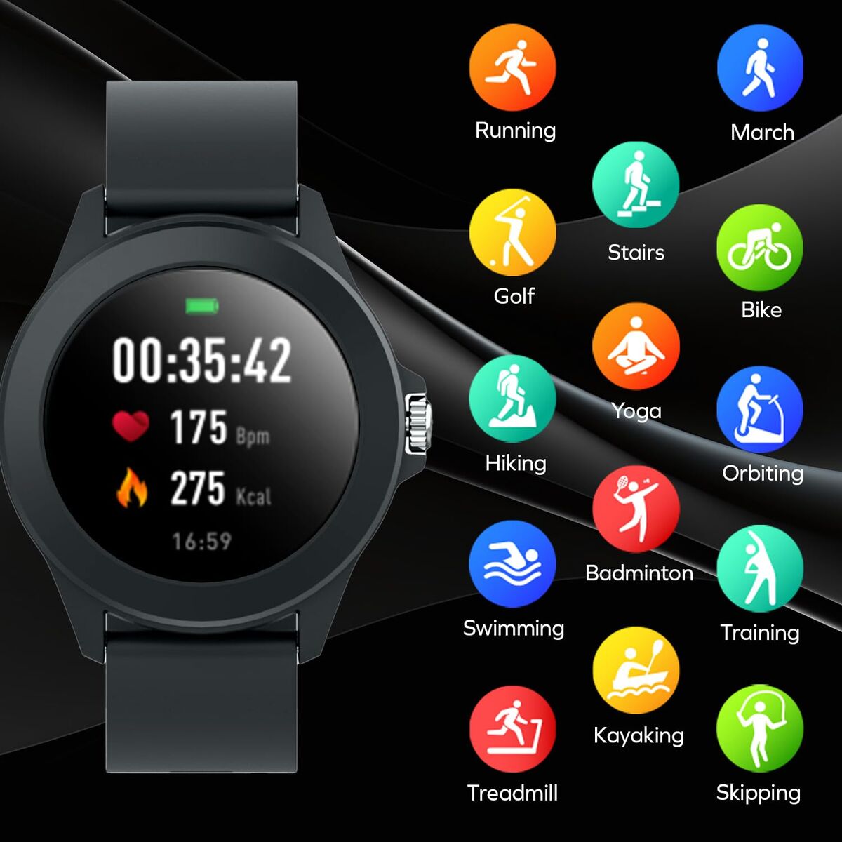 Picture of Smartwatch Forever GSM175795 Black