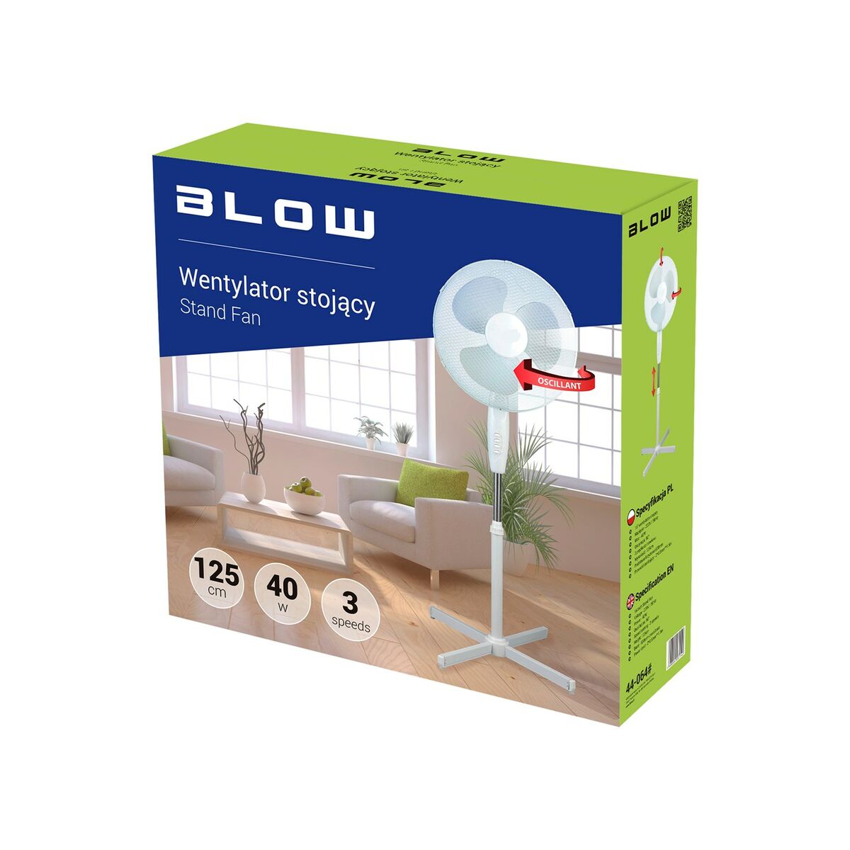 Ανεμιστήρας Δαπέδου Blow 44-064# Λευκό 110 W