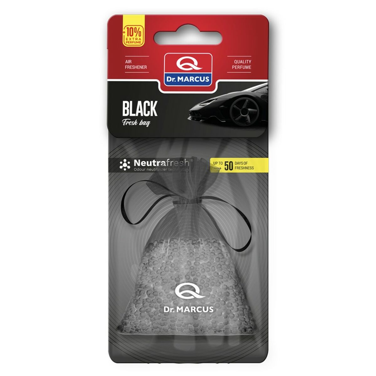 Auto luchtverfrisser Dr Marcus Fresh Bag black Geur Zakje