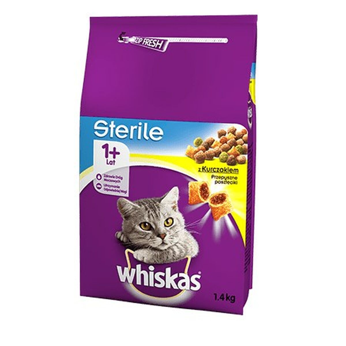 Aliments pour chat Whiskas                                 Adulte Poulet 1,4 Kg