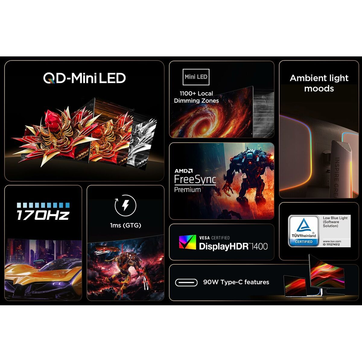 Picture of Monitor TCL 34R83Q LCD 37"