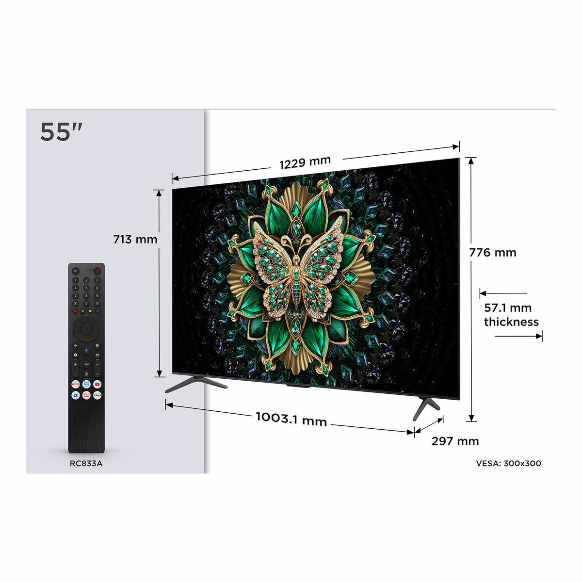 Immagine di Smart TV TCL 55C6K 55 55" 4K Ultra HD HDR QLED QD Mini LED