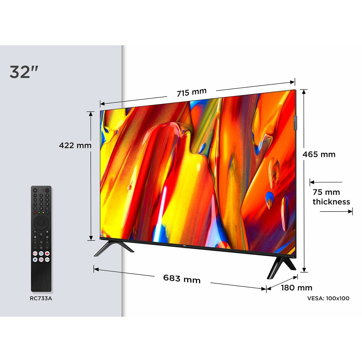 Afbeeldingen van Smart TV TCL 32V5C Full HD 32" HDR HDR10 QLED
