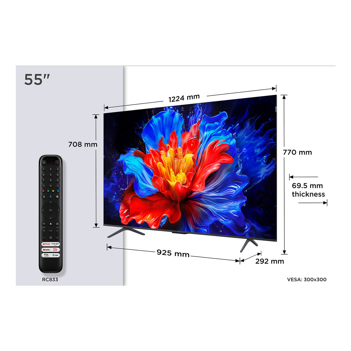 Afbeeldingen van Smart TV TCL 55P89K 55 55" 4K Ultra HD HDR QLED
