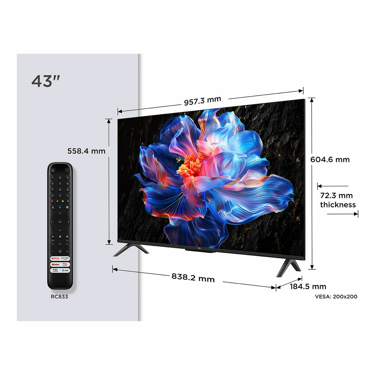 Afbeeldingen van Smart TV TCL 43P6K 43 43" 4K Ultra HD LED HDR D-LED