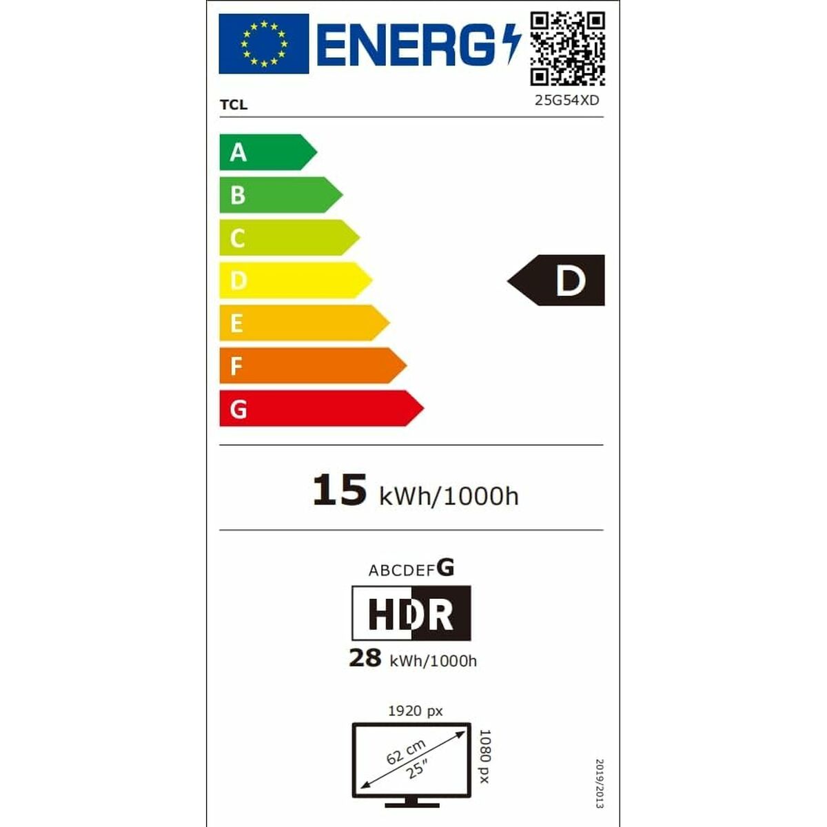 Afbeeldingen van Monitor TCL 25G54 25" Full HD