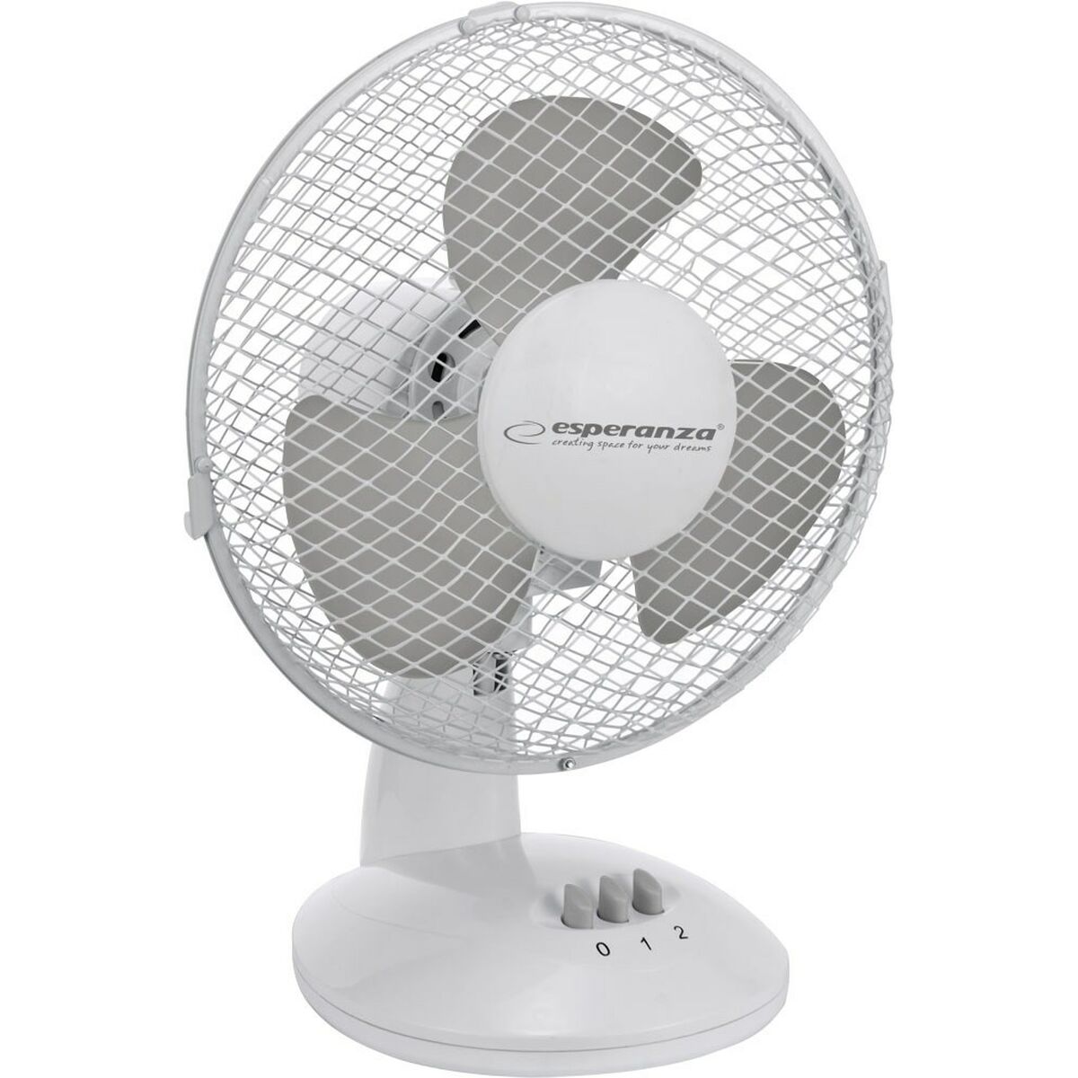 Ventilateur de Bureau Esperanza EHF004WE Blanc Gris 30 W