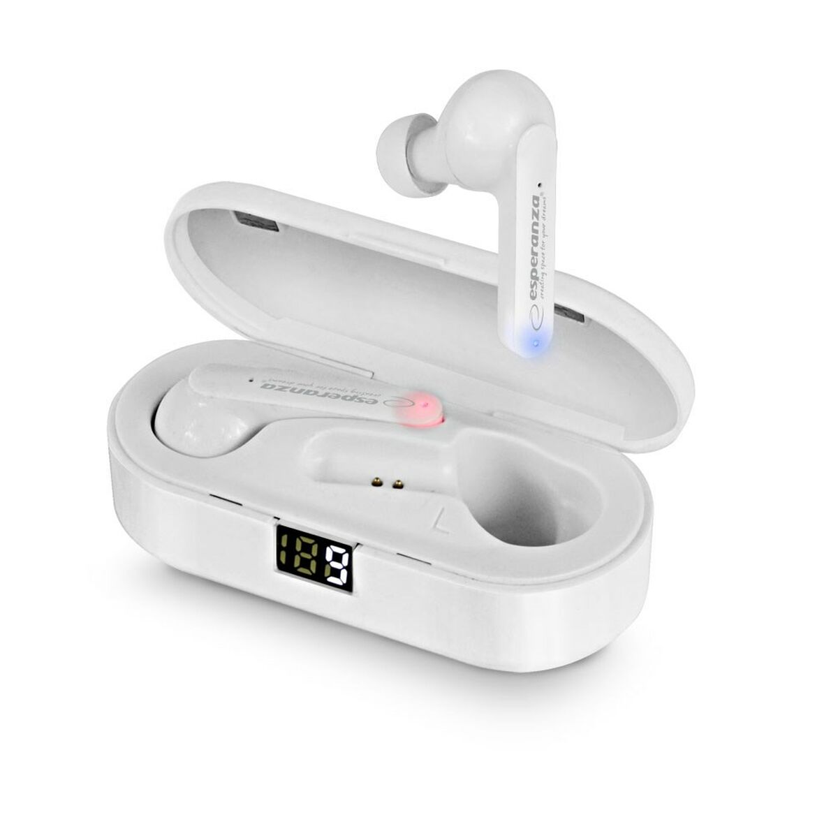 Image secondaire de Écouteurs Sans Fil avec Étui de Charge Esperanza EH230W Blanc