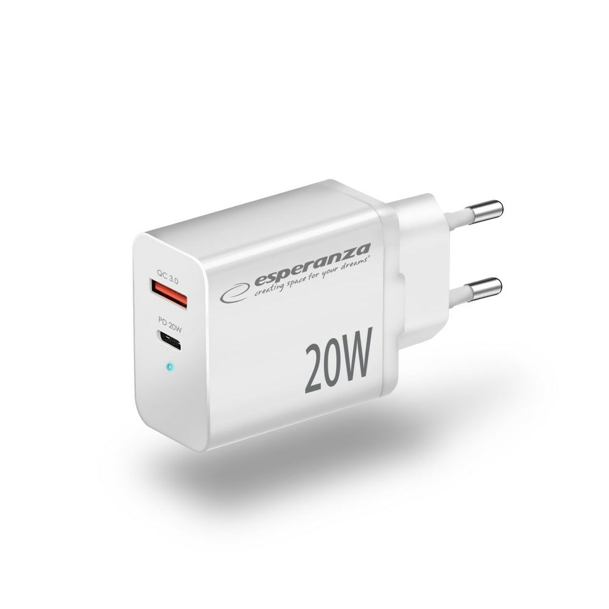 Image secondaire de Chargeur mural Esperanza EZC105W Blanc 20 W