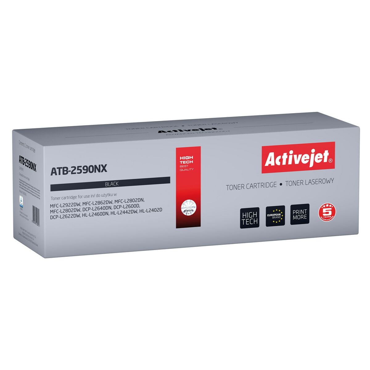 Retournez au bureau sans rien oublier ! Achetez Toner Activejet ATB-2590NX Noir et faites envie à vos collègues! Type: TonerCompatibleCouleur: NoirTechnologie: LaserCompatible: BrotherCapacité: 3000 PagesTempérature approximative: -20º / 40º