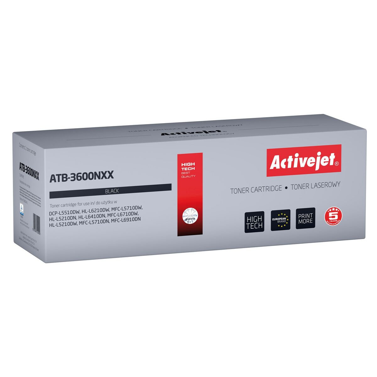 Retournez au bureau sans rien oublier ! Achetez Toner Activejet ATB-3600NXX Noir et faites envie à vos collègues! Type: TonerCompatibleCouleur: NoirTechnologie: LaserCompatible: BrotherTempérature approximative: -20º / 40ºCapacité: 11000 Pages