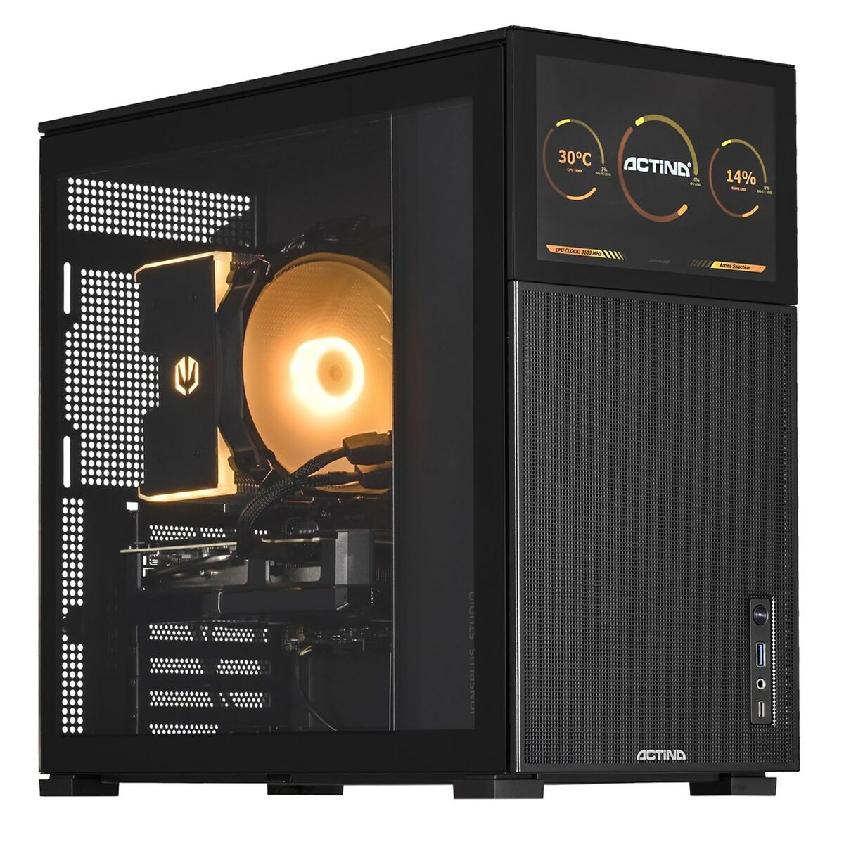 Højtydende Desktop PC Actina med AMD Ryzen 5 7600, 32GB RAM, 1TB SSD og AMD Radeon RX 7700 XT