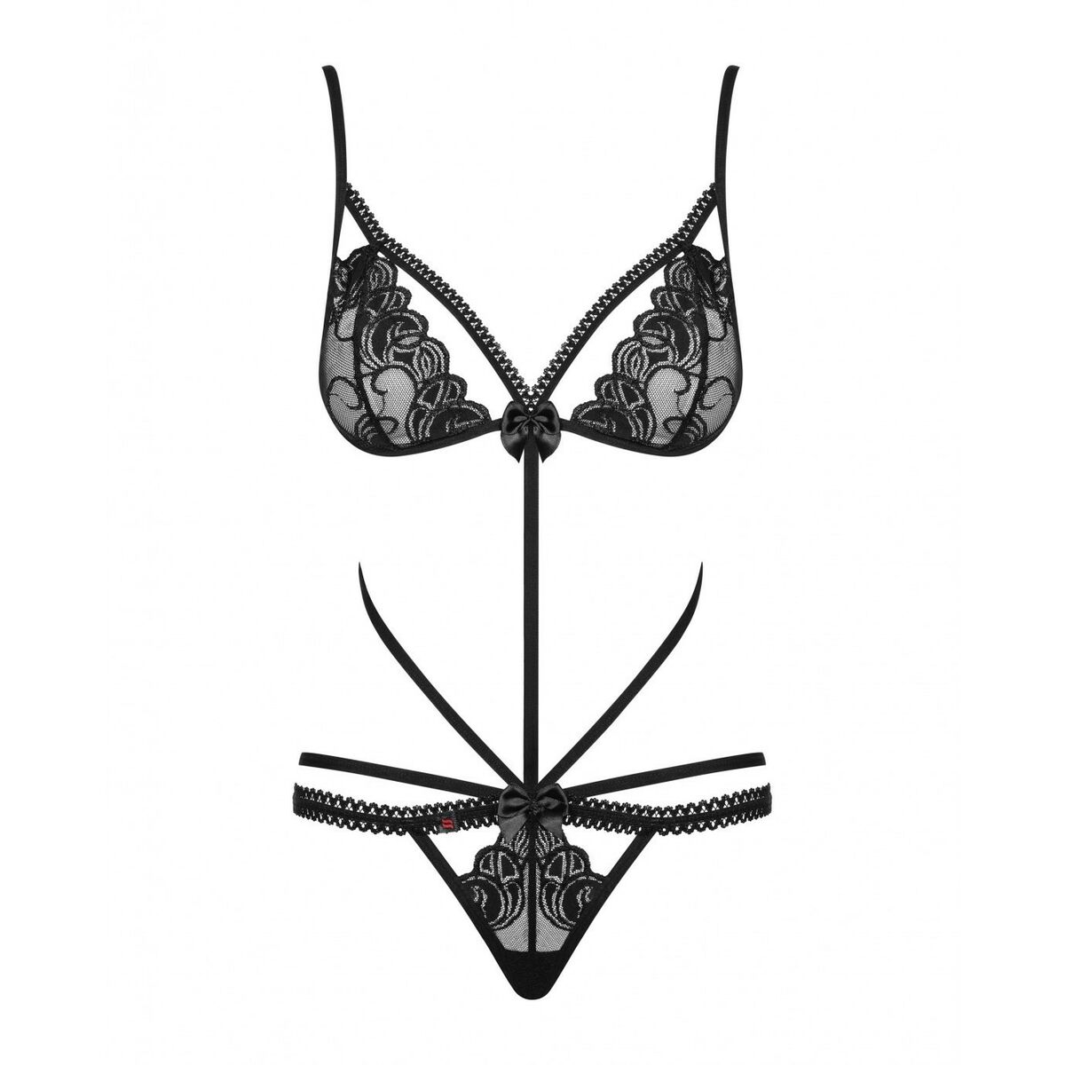 Underwear Set Obsessive Wonderia teddy Black S/M