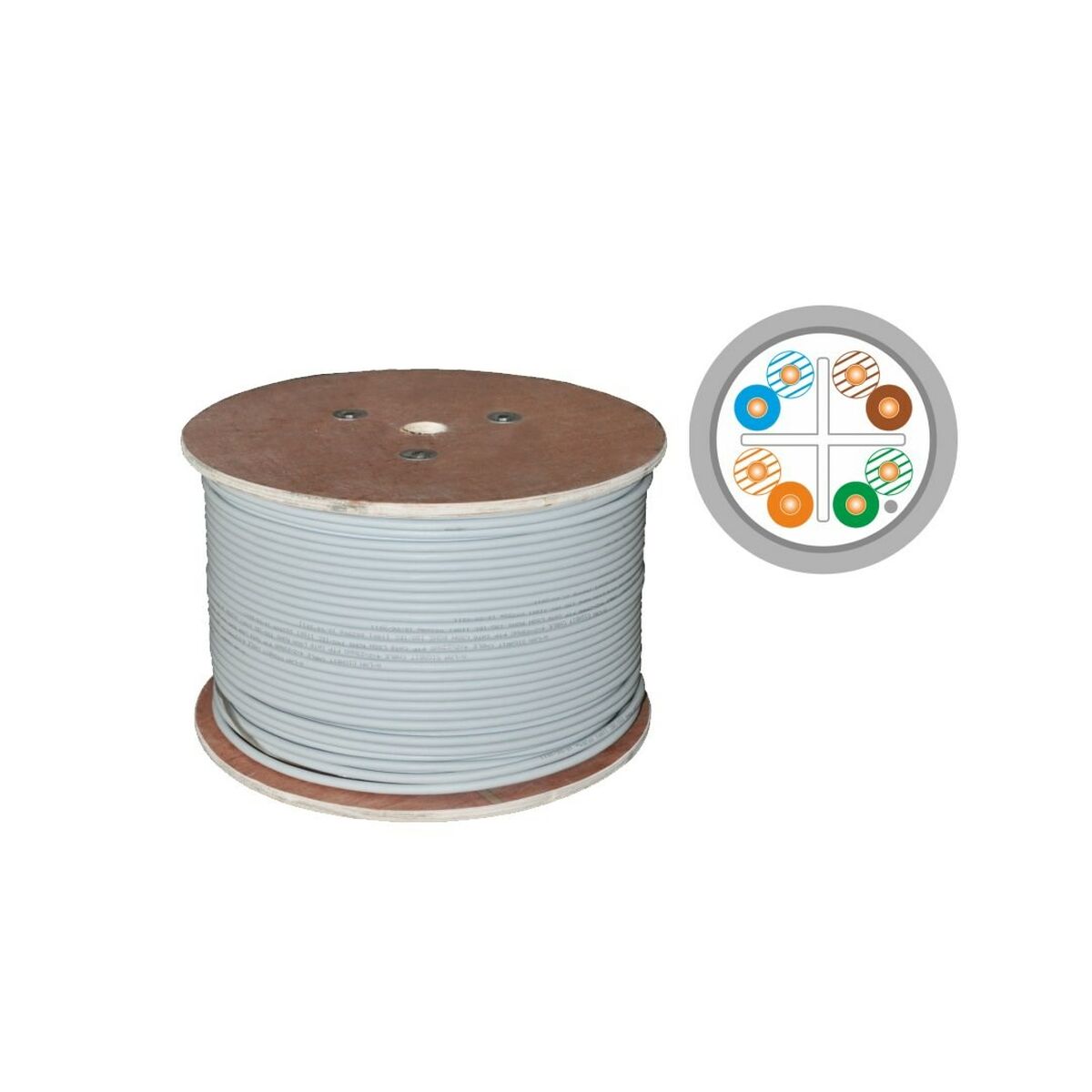 Άκαμπτο Καλώδιο Δικτύου UTP Κατηγορίας 6 Alantec KIF6LSOH500D Γκρι 500 m