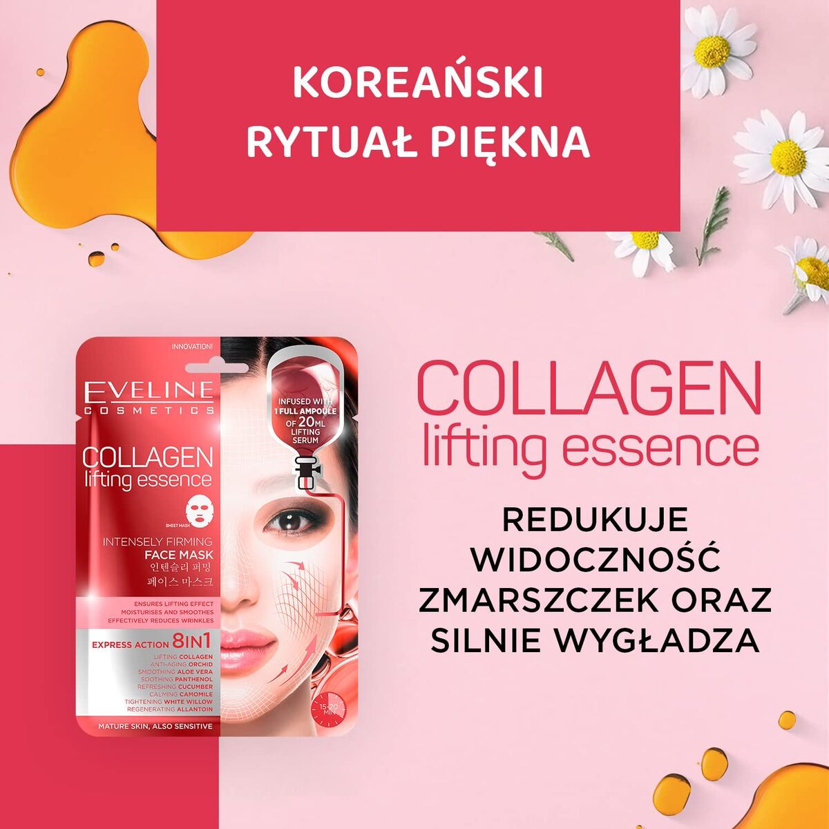 Gezichtsmasker Eveline Collagen Lifting Essence 20 ml