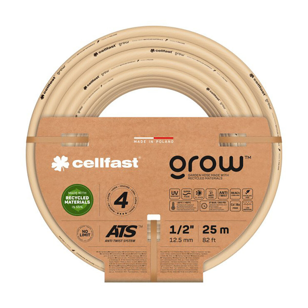 Tuyau d'arrosage Cellfast Grow 15 m Plastique 3/4