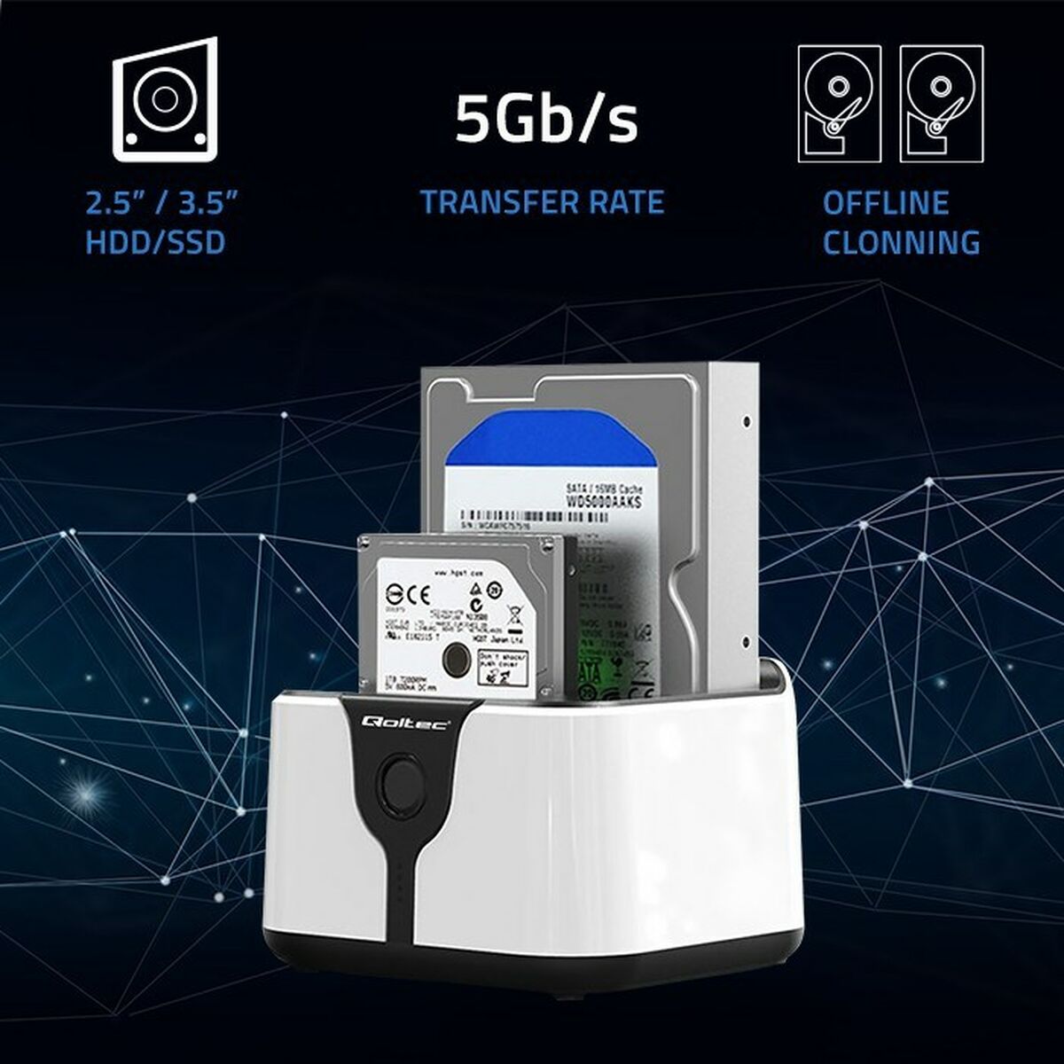 Image secondaire de Base de charge Qoltec 50309