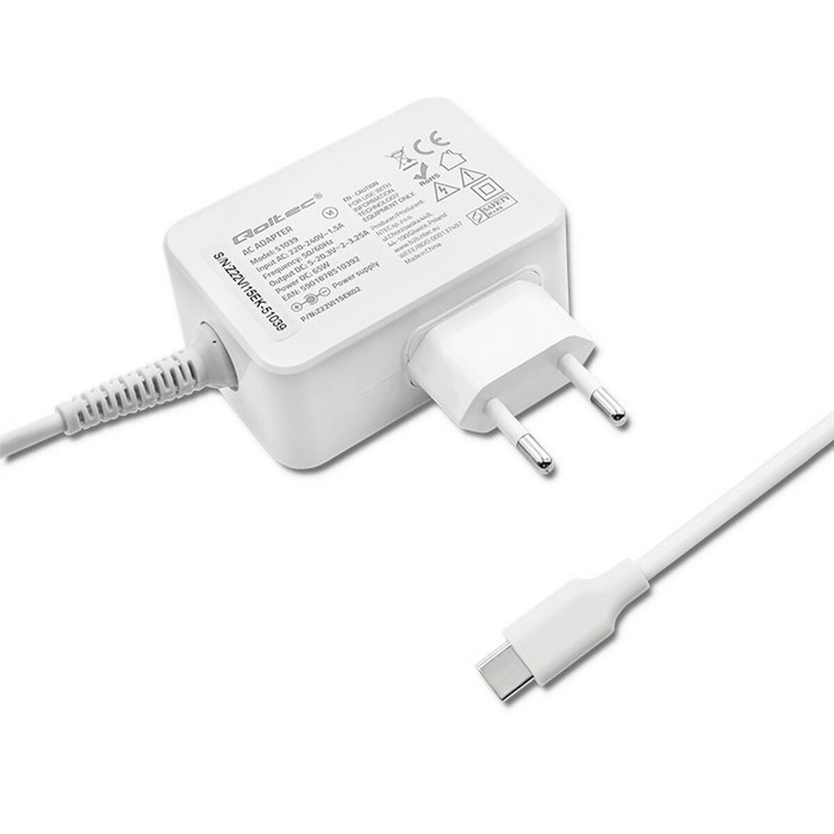 Image secondaire de Adaptateur de courant Qoltec 51039 65 W