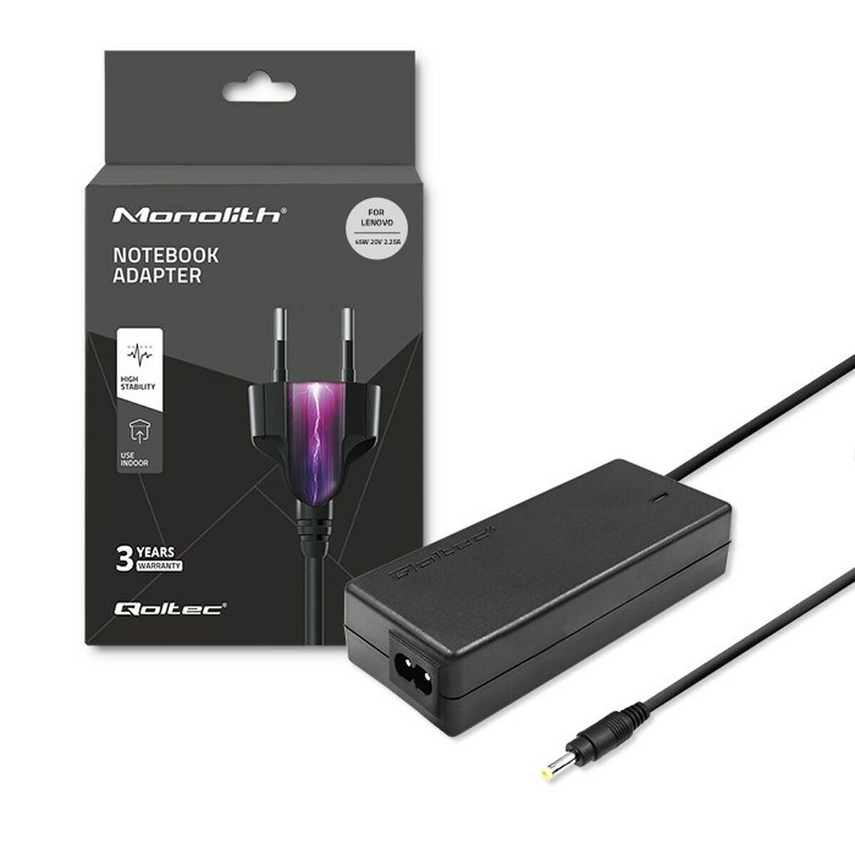 Afbeeldingen van Laptop Charger Qoltec 51509.45W 45 W