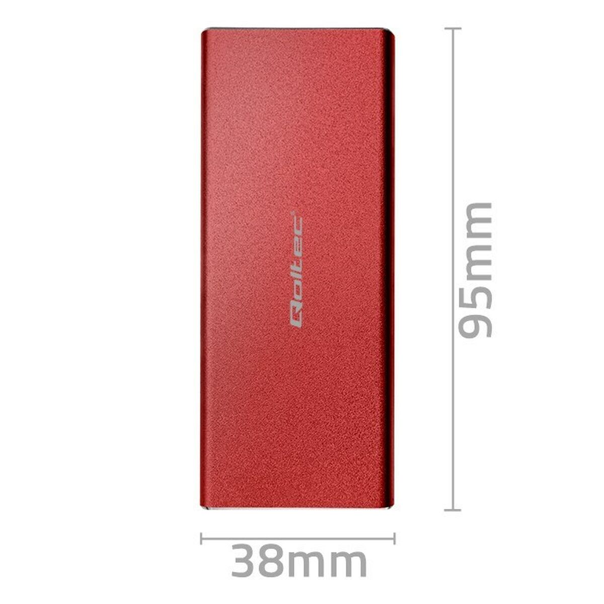 Afbeeldingen van External Box Qoltec 51831 Red