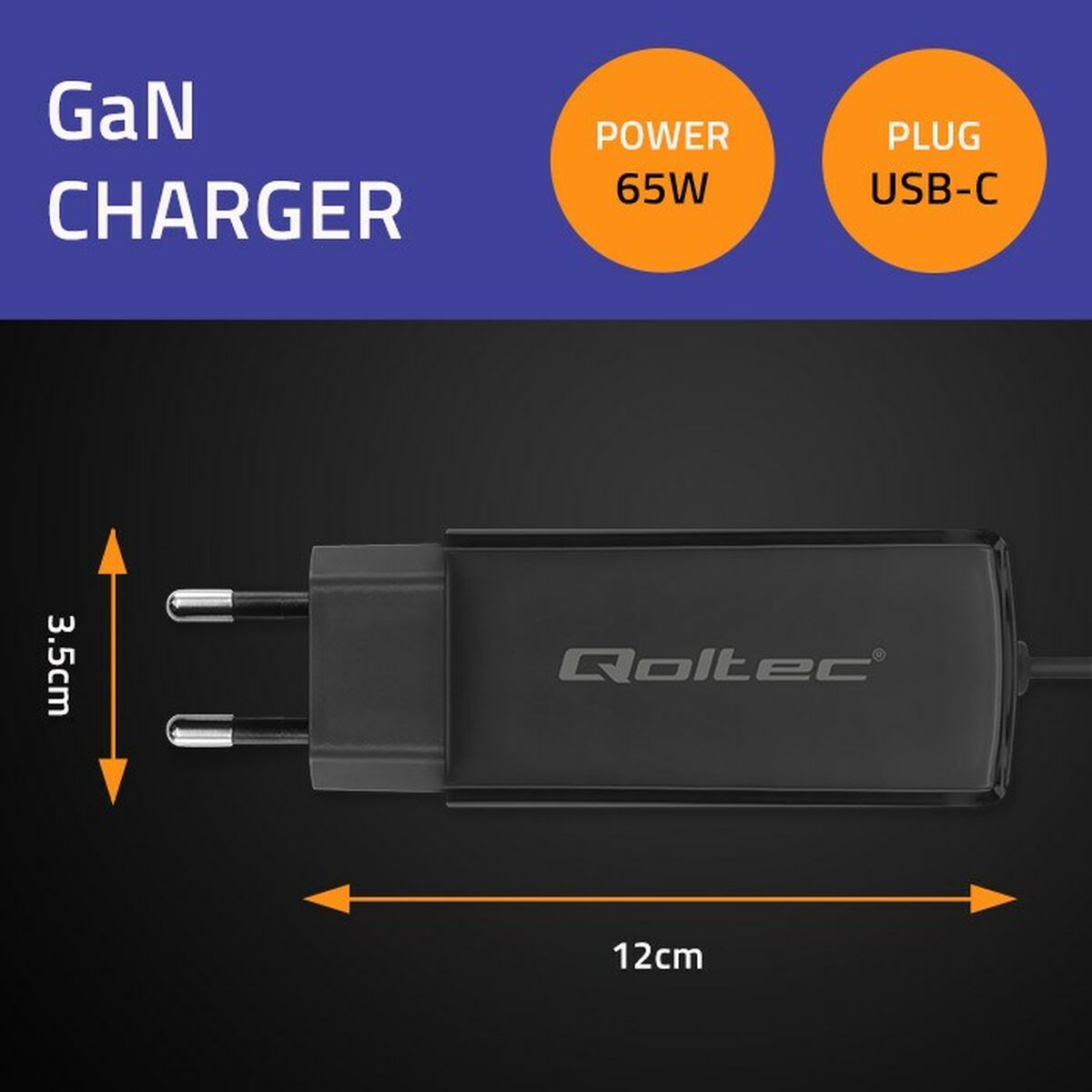 Image secondaire de Chargeur mural Qoltec 52419