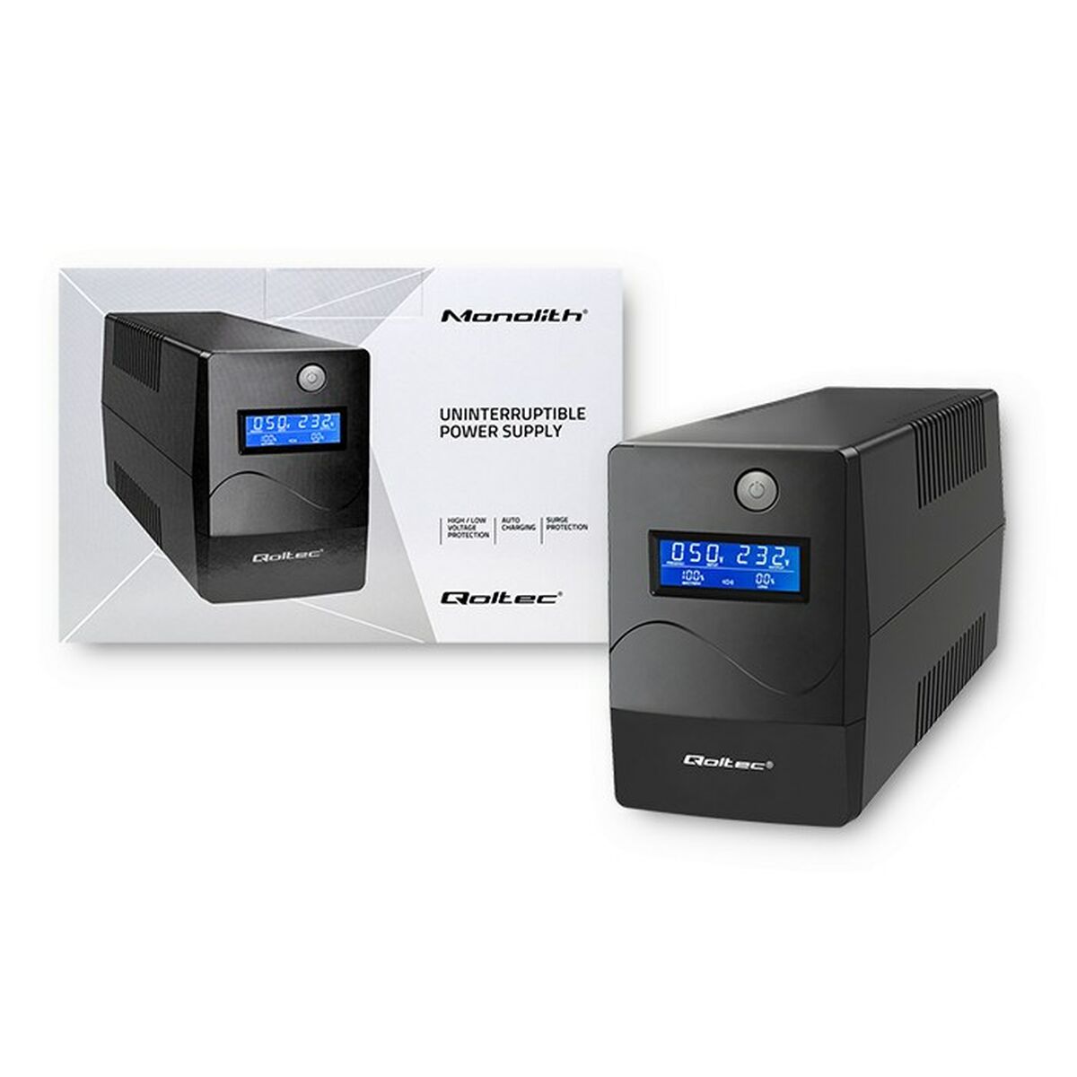 Afbeeldingen van Uninterruptible Power Supply System Interactive UPS Qoltec 53977 240 W