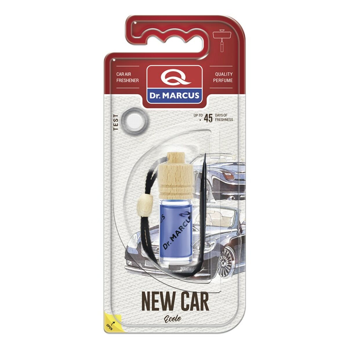 Car Air Freshener Dr Marcus Ecolo New Car 4,5 ml Wood Crystal Fragrance Pendant 4 Pieces