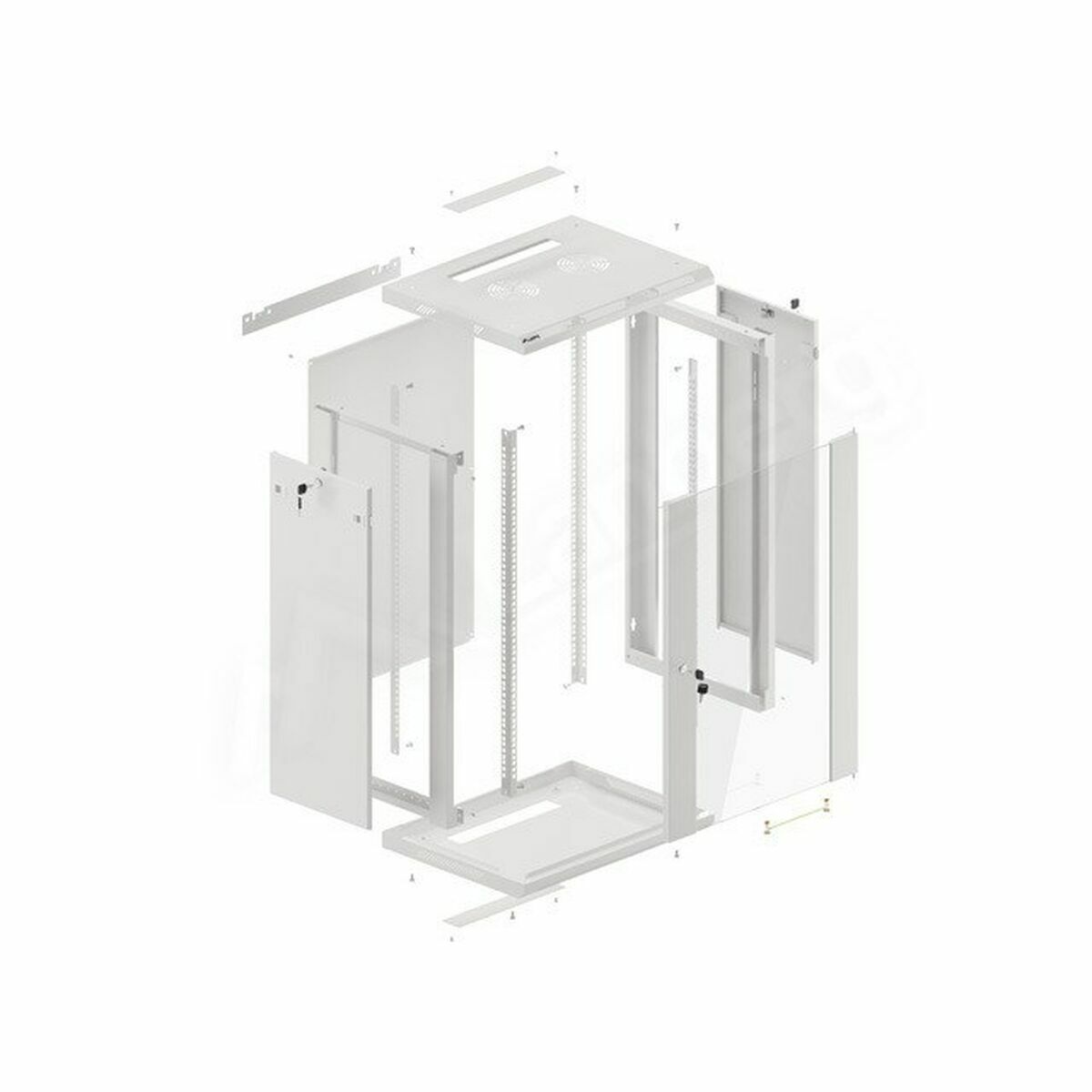 Afbeeldingen van Wall-mounted Rack Cabinet Lanberg WF01-6418-10S