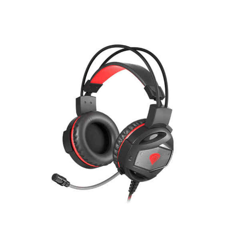 Headphones with Microphone Genesis Neon 350 Black Red