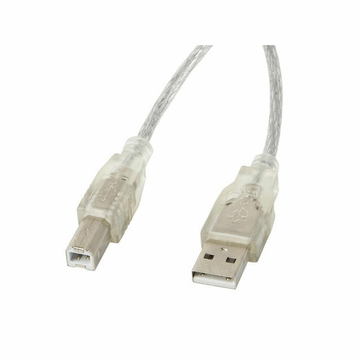 Câble USB A vers USB B Lanberg CA-USBA-12CC-0018-TR 1,8 m 480 Mbit/s Transparent