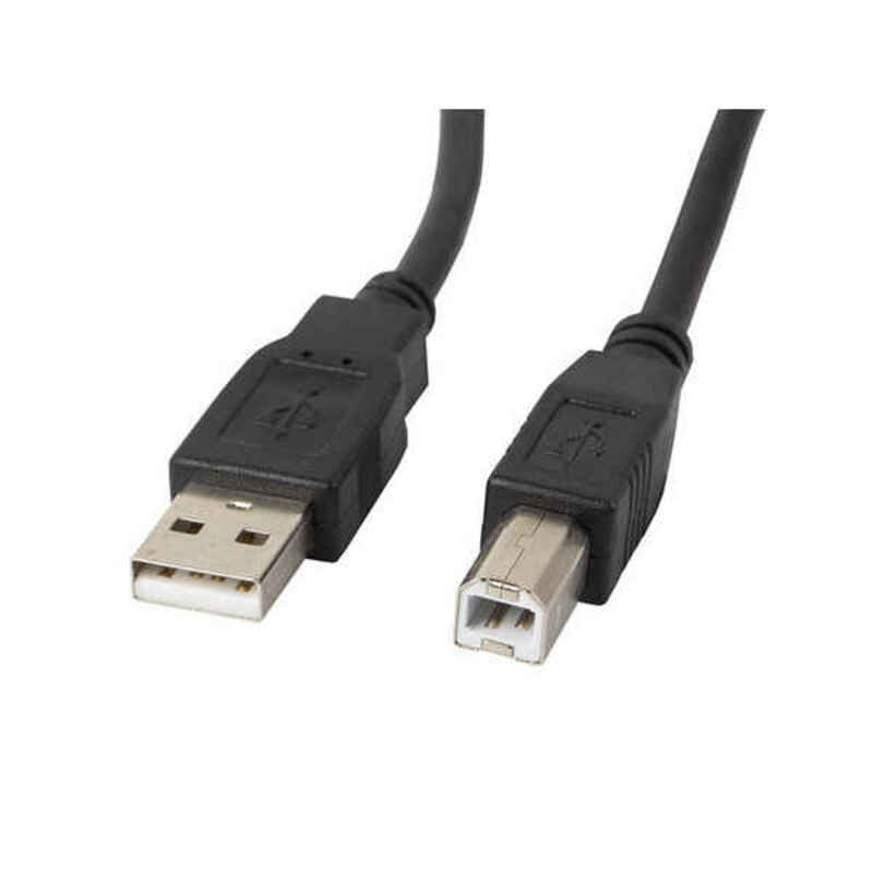USB 2.0 A til USB B Kabel Lanberg 480 Mb/s Svart