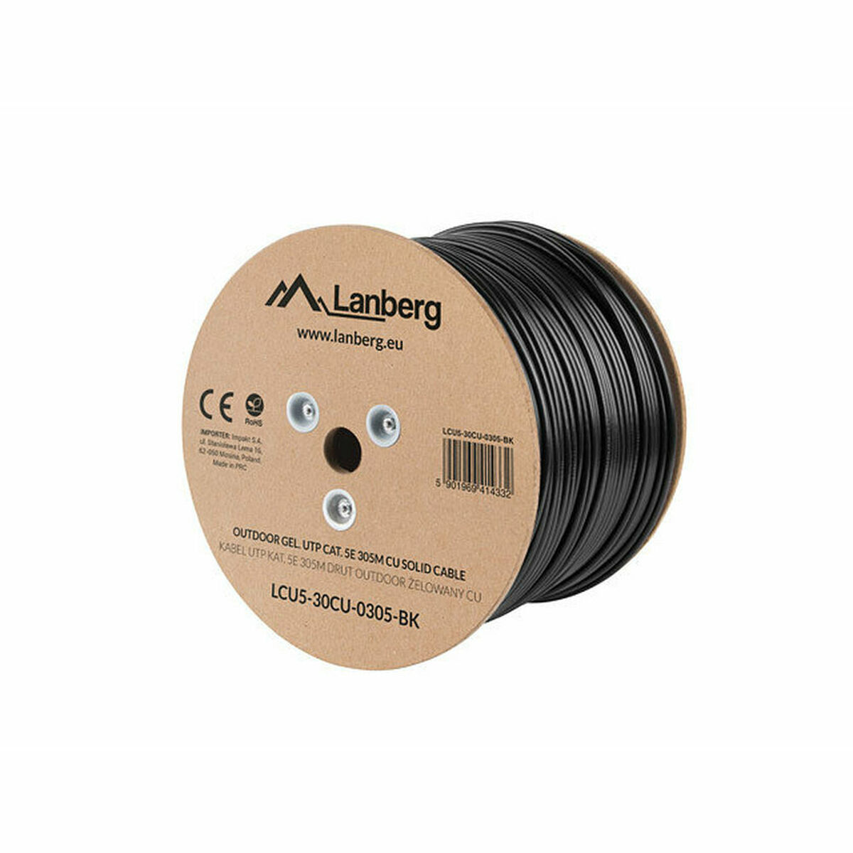 Afbeeldingen van Ethernet LAN Cable Lanberg CA20423475 Blue Black 305 m