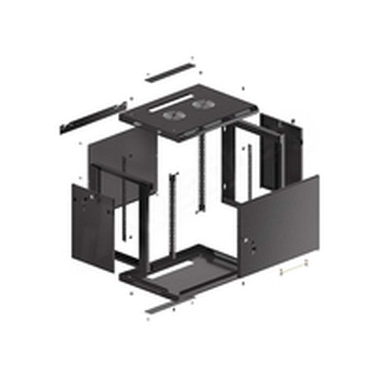 Afbeeldingen van Wall-mounted Rack Cabinet Lanberg WF01-6409-00B