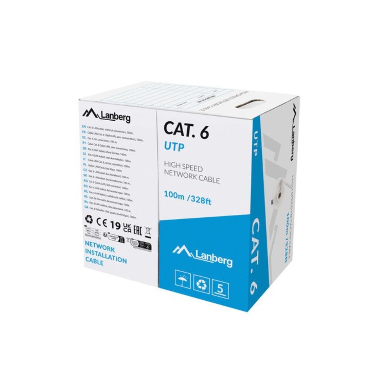 Câble Réseau Rigide UTP 6ème Catégorie Lanberg LCU6-11CU-0100-S