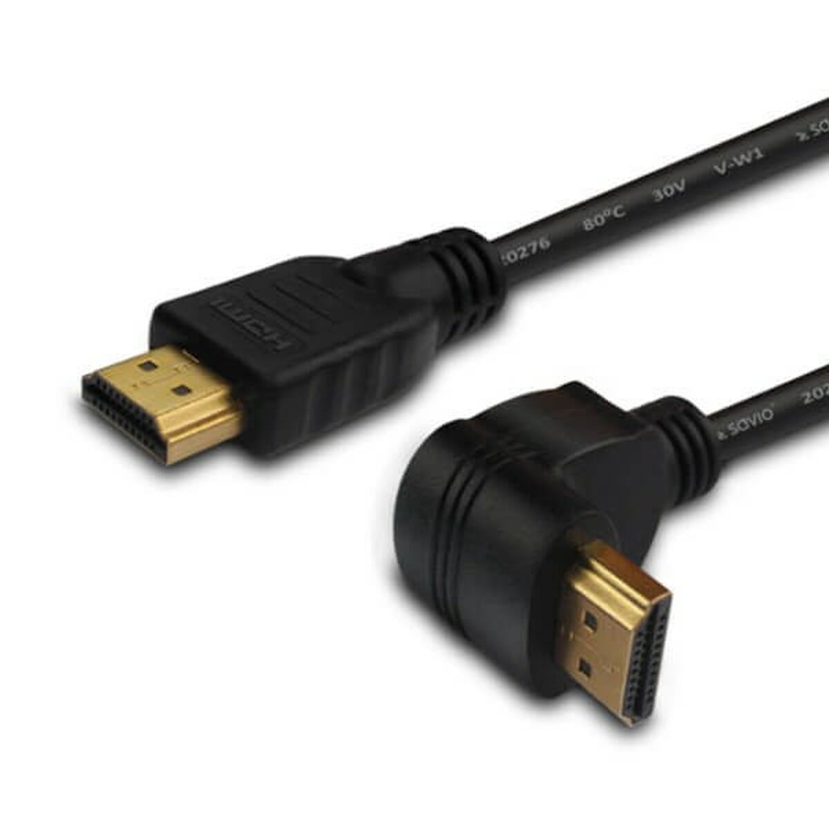 Afbeeldingen van HDMI Cable Savio CL-108 Angled Black 1,5 m