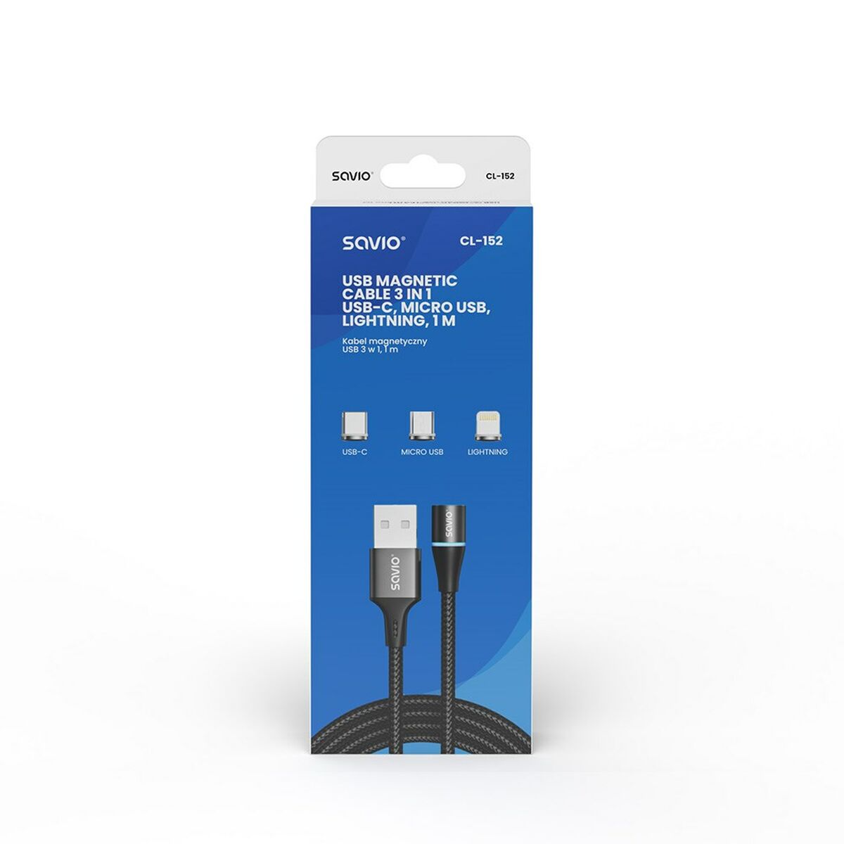 Image secondaire de Câble USB Savio CL-152 Noir 1 m
