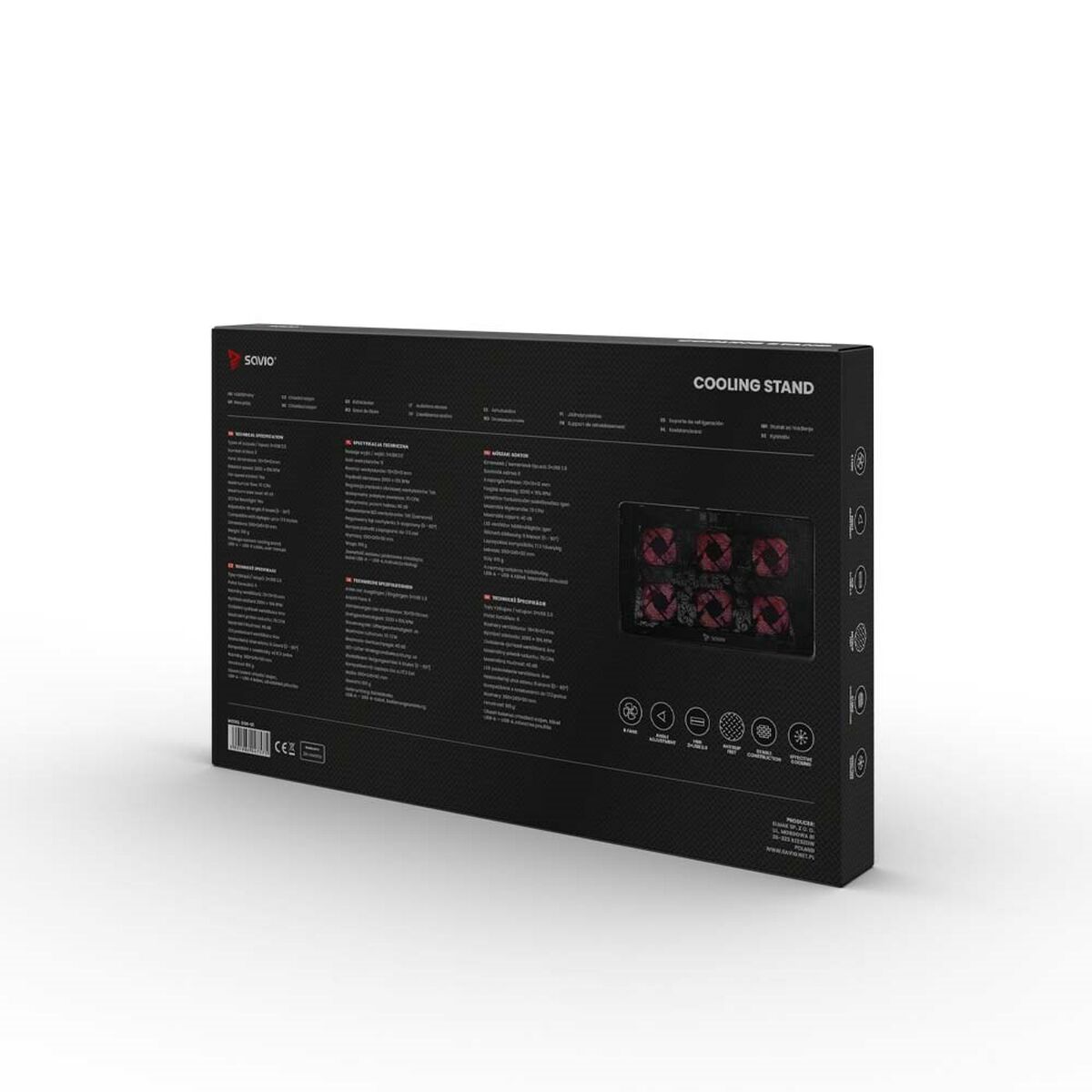 Image secondaire de Support de refroidissement pour ordinateur portable Savio COS-01