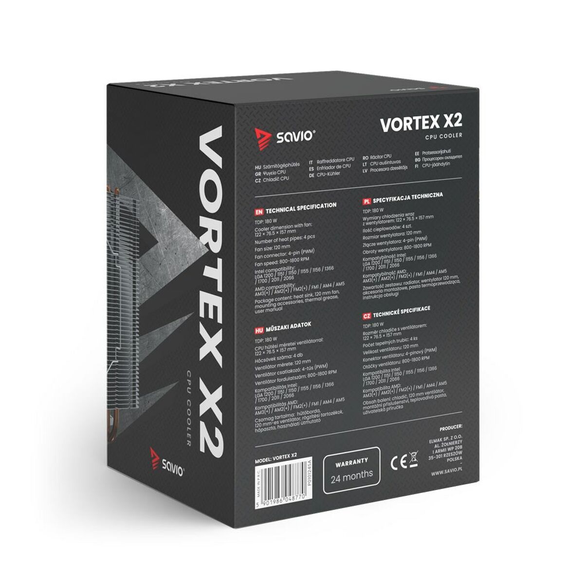 Afbeeldingen van CPU Fan Savio VORTEX X2